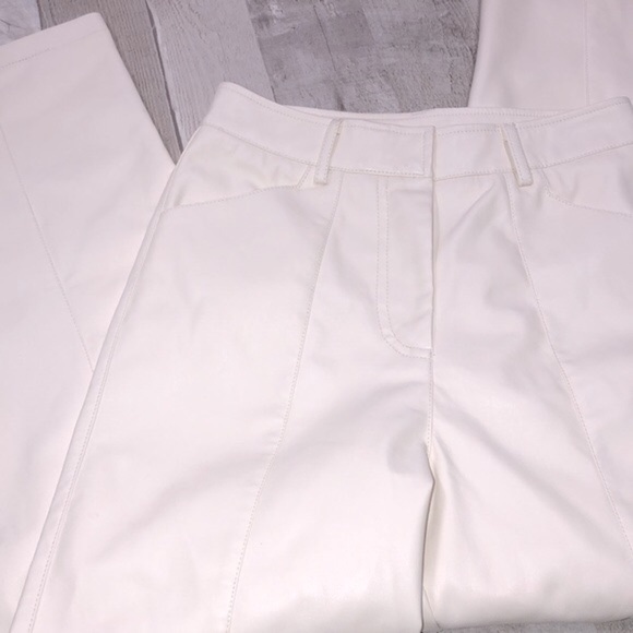 FORE ivory color faux leather pants size small - Picture 1 of 8
